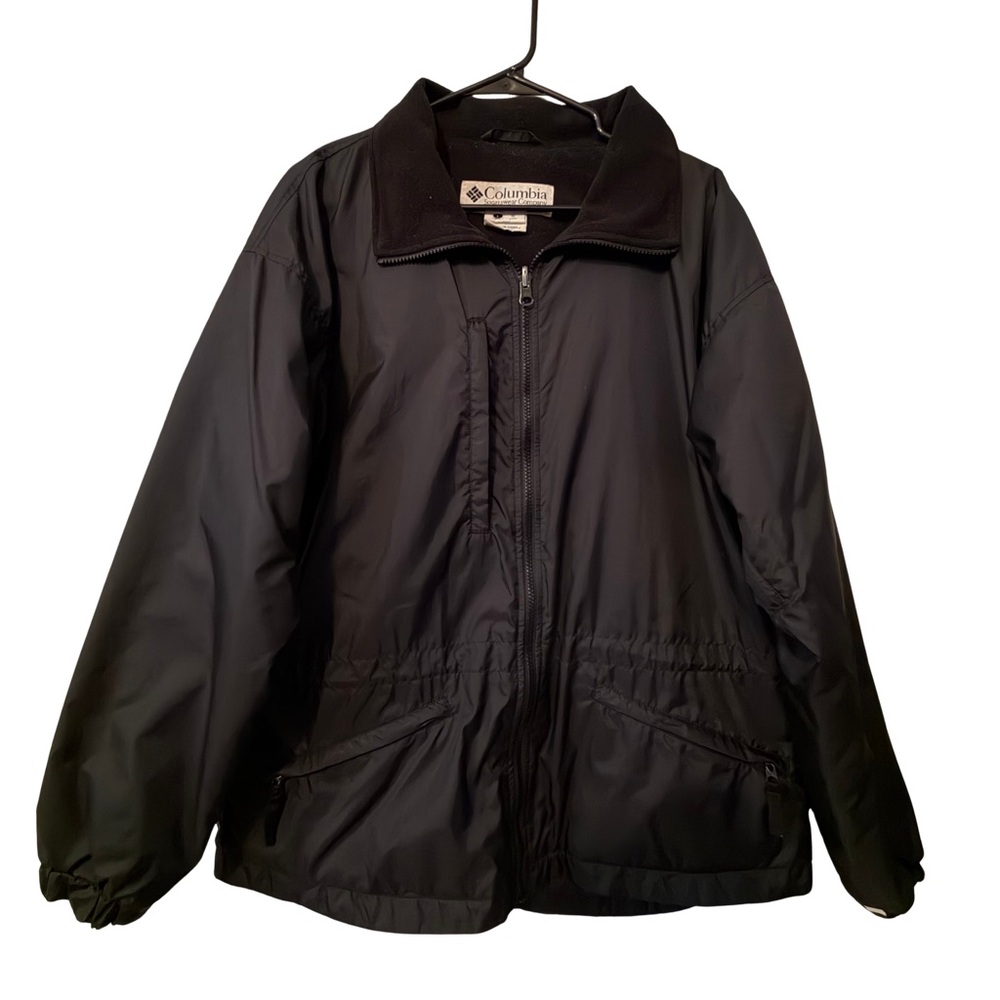 Columbia Women's Black and White Logo Label Jacket